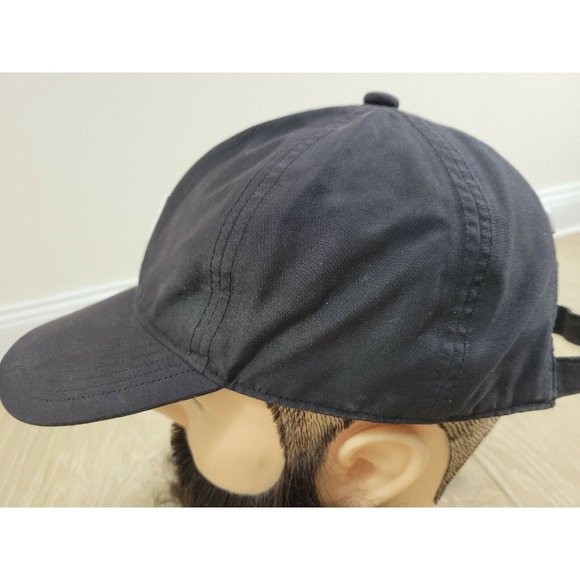 FJ Dry Joys Dryjoys Golf Cap Baseball Hat Black Strapback White Rubber Logo - Picture 4 of 11